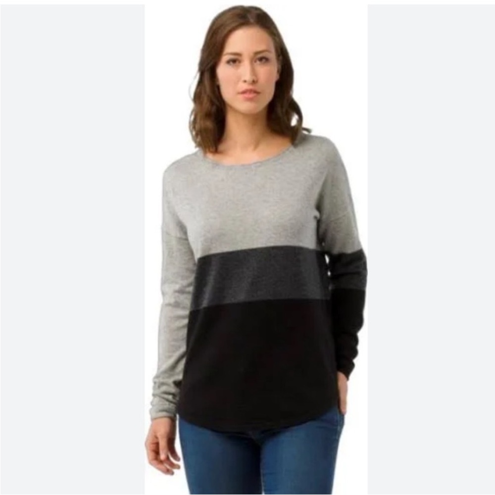 Smartwool Women's Shadow Pine Crew Sweater MoonBeam Heather ColorBlock Medium